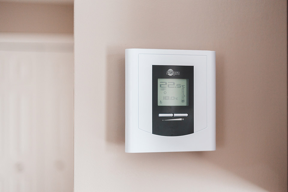 Photo of a thermostat